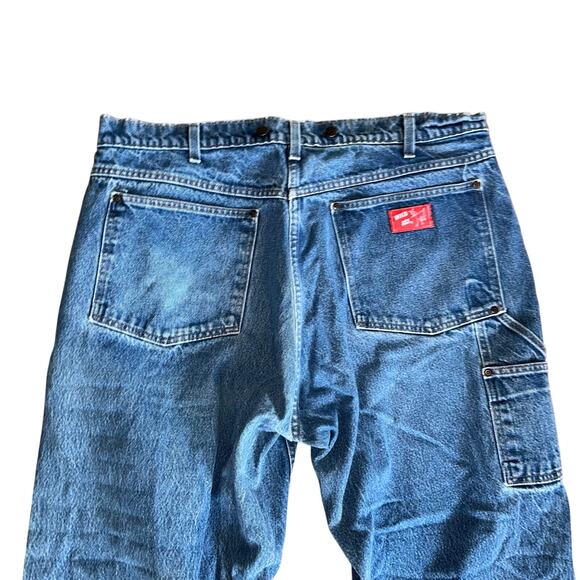 Vintage Wild Ass Jeans Mens 44 Carpenter Workwear Suspender Buttons - Picture 7 of 12